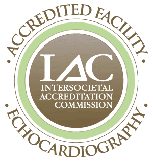 International Accreditation Commission seal of accreditation for Echocardiography