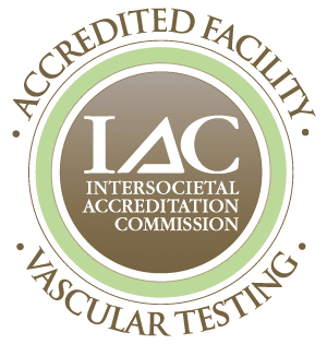 International Accreditation Commission seal of accreditation for Vascular Testing